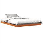 vidaXL Cadre de lit sans matelas cire marron 135x190cm bois pin massif