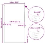 vidaXL Store enrouleur de douche 140x240 cm largeur du tissu 136 cm