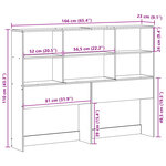 vidaXL Tête de lit avec rangement blanc 160 cm bois massif de pin