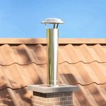 vidaXL Extension de Conduit Argent 25 x 25 x 82 cm Acier inoxydable