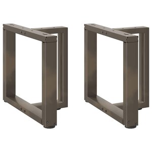 vidaXL Pieds de table basse en T  2 pièces  noir  50 x 25 x (42-43) cm  acier