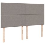 vidaXL Sommier à lattes de lit avec matelas Taupe 200x200 cm Tissu