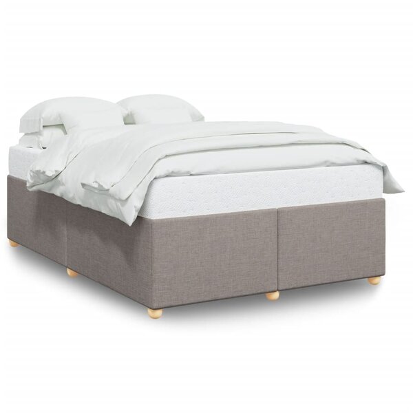 vidaXL Cadre de lit sans matelas taupe 140x190 cm tissu
