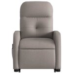 vidaXL Fauteuil inclinable de massage électrique Taupe Tissu