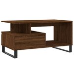 vidaXL Table basse Chêne marron 90x49x45 cm Bois d'ingénierie