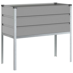 vidaXL Jardinière Gris clair 100 x 45 x 90 cm Acier galvanisé