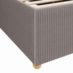 vidaXL Cadre de lit avec matelas Taupe 120 x 190 cm tissu