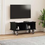 vidaXL Meuble TV Chêne noir 68 5 x 35 x 35 cm Bois d'ingénierie
