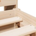 vidaXL Lit bibliothèque sans matelas 140x190 cm bois de pin massif
