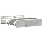 vidaXL Cadre de lit sans matelas gris béton 160x200 cm