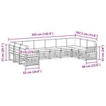 vidaXL Ensemble de canapés d'extérieur 7 pc Blanc et gris clair