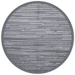 vidaXL Tapis d'extérieur gris Ø120 cm PP