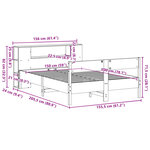 vidaXL Lit bibliothèque sans matelas blanc 150x200 cm bois pin massif