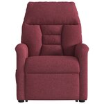 vidaXL Fauteuil inclinable rouge bordeaux tissu