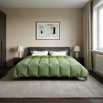 vidaXL Duvet d'hiver Matelassé Vert 220 x 260 cm Microfibre