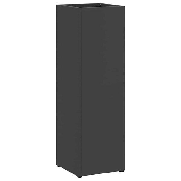 vidaXL Porte-parapluie Noir 15 5 x 15 5 x 49 cm Acier