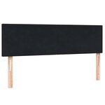 vidaXL Sommier à lattes de lit avec matelas et LED noir 160x210 cm velours