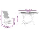 vidaXL Ensemble de salle à manger pour jardin 5 Pièces Marron Teck massif