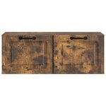 vidaXL Meuble TV mural Chêne fumé 78 5 x 31 x 30 cm Bois d'ingénierie