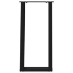 vidaXL Pieds de table console en U  2 pièces  noir  28 x (72-73) cm  acier