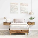 vidaXL Cadre de lit sans matelas vieux bois 90x200 cm bois ingénierie