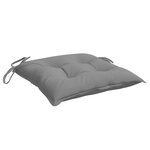 vidaXL Coussins de chaise lot de 2 gris 40x40x7 cm tissu oxford
