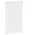 vidaXL Store de Fenêtre avec des rideaux Autre Blanc 80 x 130 cm Aluminium