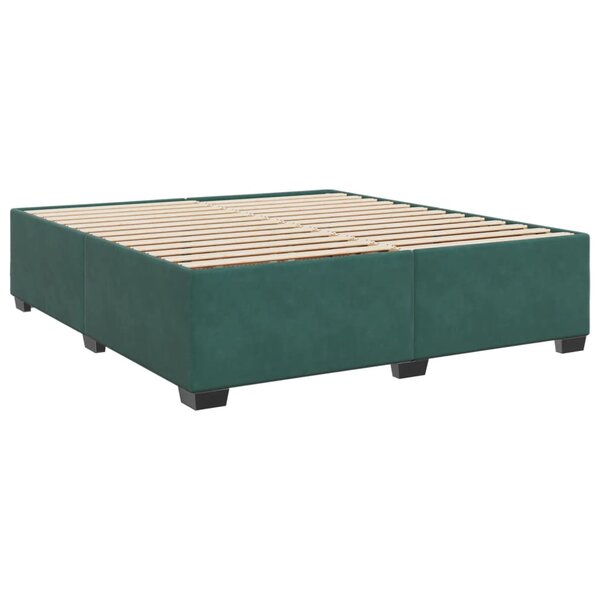 vidaXL Cadre de lit sans matelas vert foncé 200x200 cm velours