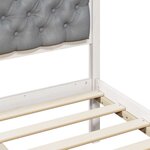 vidaXL Cadre de lit avec tête de lit Gris clair 90 x 200 cm Pin massif