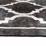 vidaXL Tapis lavable noir et blanc 80x150 cm antidérapant