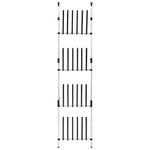 vidaXL Étagère à bottes télescopique avec barres Aluminium