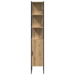 Set de coiffeuse 3 pièces en bois d'ingénierie chêne marron