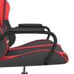 vidaXL Chaise de jeu Noir et rouge Similicuir
