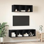 vidaXL Ensemble de meubles TV 2 Pièces Chêne noir 37 x 37 x 142.5 cm