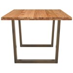 vidaXL Table à manger avec bord naturel 180x100x74cm bois massif chêne