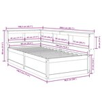 vidaXL Lit bibliothèque sans matelas cire marron 90x190 cm pin massif
