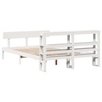 vidaXL Cadre de lit sans matelas blanc 120x190 cm bois de pin massif