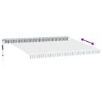 vidaXL Auvent rétractable automatique avec LED anthracite et blanc
