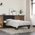 vidaXL Cadre de lit sans matelas noir 75x190 cm