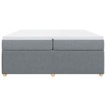 vidaXL Sommier à lattes de lit avec matelas Gris clair 200x200cm Tissu