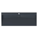 vidaXL Vasque 120x46x11 cm fonte minérale/marbre anthracite