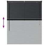 vidaXL Store de Fenêtre avec des rideaux Autre Noir 100 x 130 cm Aluminium
