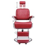 vidaXL Chaise de barbier Rouge 68x69x116 cm Similicuir