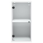 vidaXL Armoire murale avec portes en verre blanc 35x37x68 5 cm