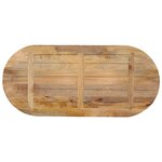 vidaXL Dessus de table 140x50x3 8 cm ovale bois massif de manguier