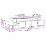 vidaXL Cadre de Lit de Rangement Gris Béton 80x200 cm