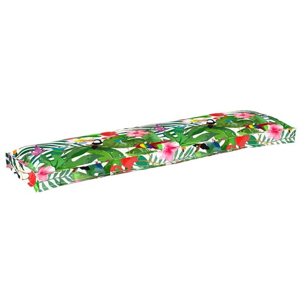 vidaXL Coussin pour banc de palette Floral Multicolore 150 x 40 x 8 cm