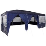 vidaXL Tente de fête Bleu  Blanc 600 x 400 x 266 cm Polyester  Acier
