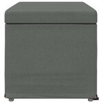 vidaXL Tabouret Gris foncé 81 x 41 x 40 cm Tissu et bois stratifié