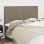 vidaXL Tête de lit Taupe 160x5x118/128 cm Tissu